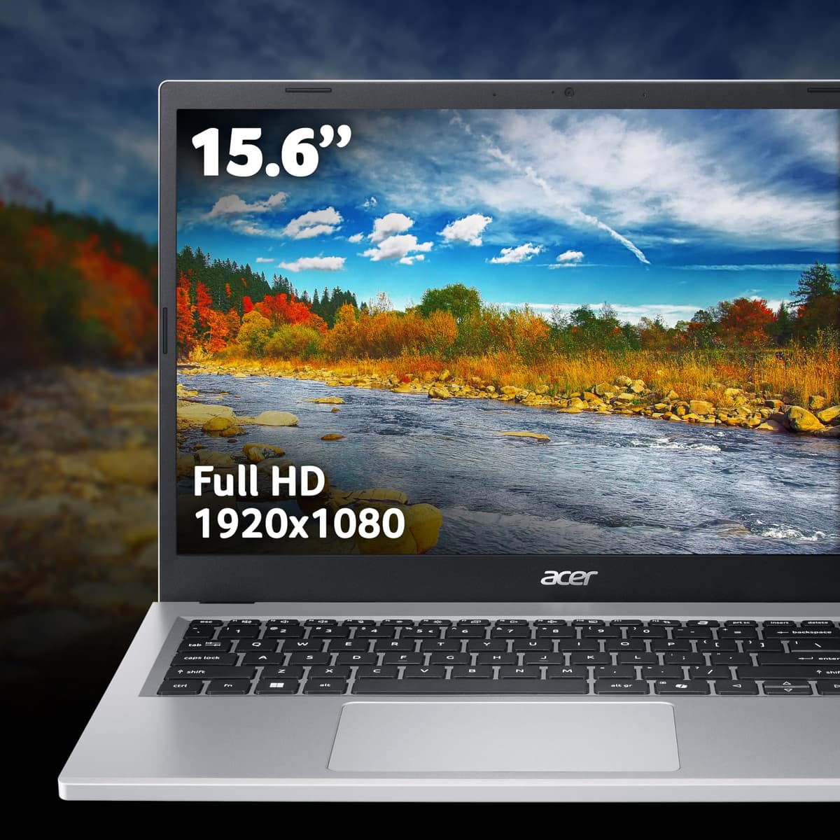 Acer Aspire Go 15 AG15-21P Laptop - AMD Ryzen 3 7320U, 8GB, 128GB SSD, Integrated Graphics, 15.6" Full HD, Windows 11, Silver — view 4