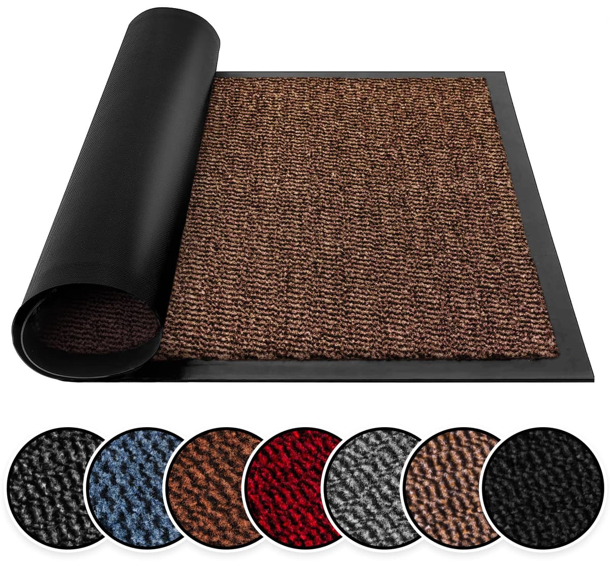 BLADO Washable Door Mats Indoor & Outdoor - Non-Slippery Heavy Duty - Stylish & Large Rubber - Perfect Dust Grabbing Doormats (Anthracite, 40cm x 60cm) — view 21