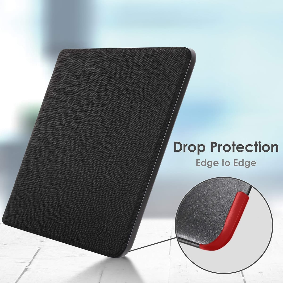Forefront Cases Funda para Kobo Aura Edition 2 (Modelo: N236, 2016) - Delgado, Ligera y Protectora Funda para Kobo Aura Edition 2 (6") - Smart Auto Sueño Estela Función (Carcasa) - Negro — view 5