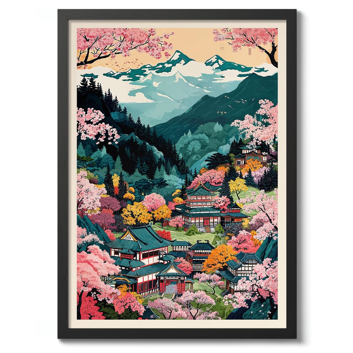 Tokyo Tea House Anime Woodblock Poster Modern Ukiyo-E, Japanese Cartoon Illustration Print, Archival Matte, A4 (Print Only) - 29.7x21cm — view 33