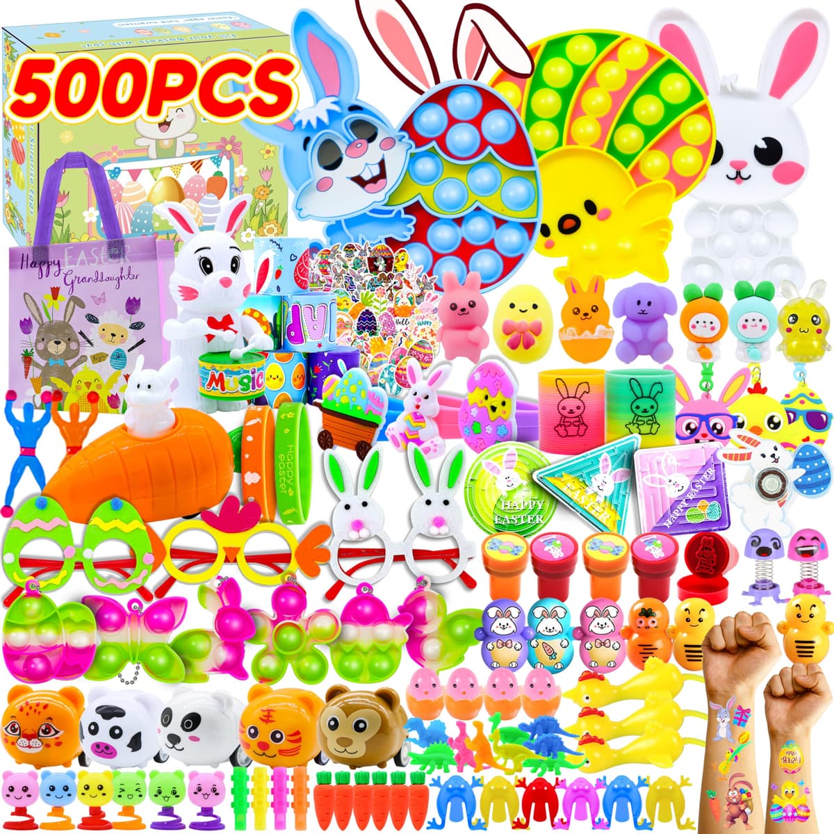 1000pcs Party Favors Goodie Bags for Kids, Fidget Toys Pack, Stocking Pinata Stuffers, Birthday Gifts, Classroom Prize, Treasure Box, Carnival Prizes, Easter Eggs Fillers — view 10