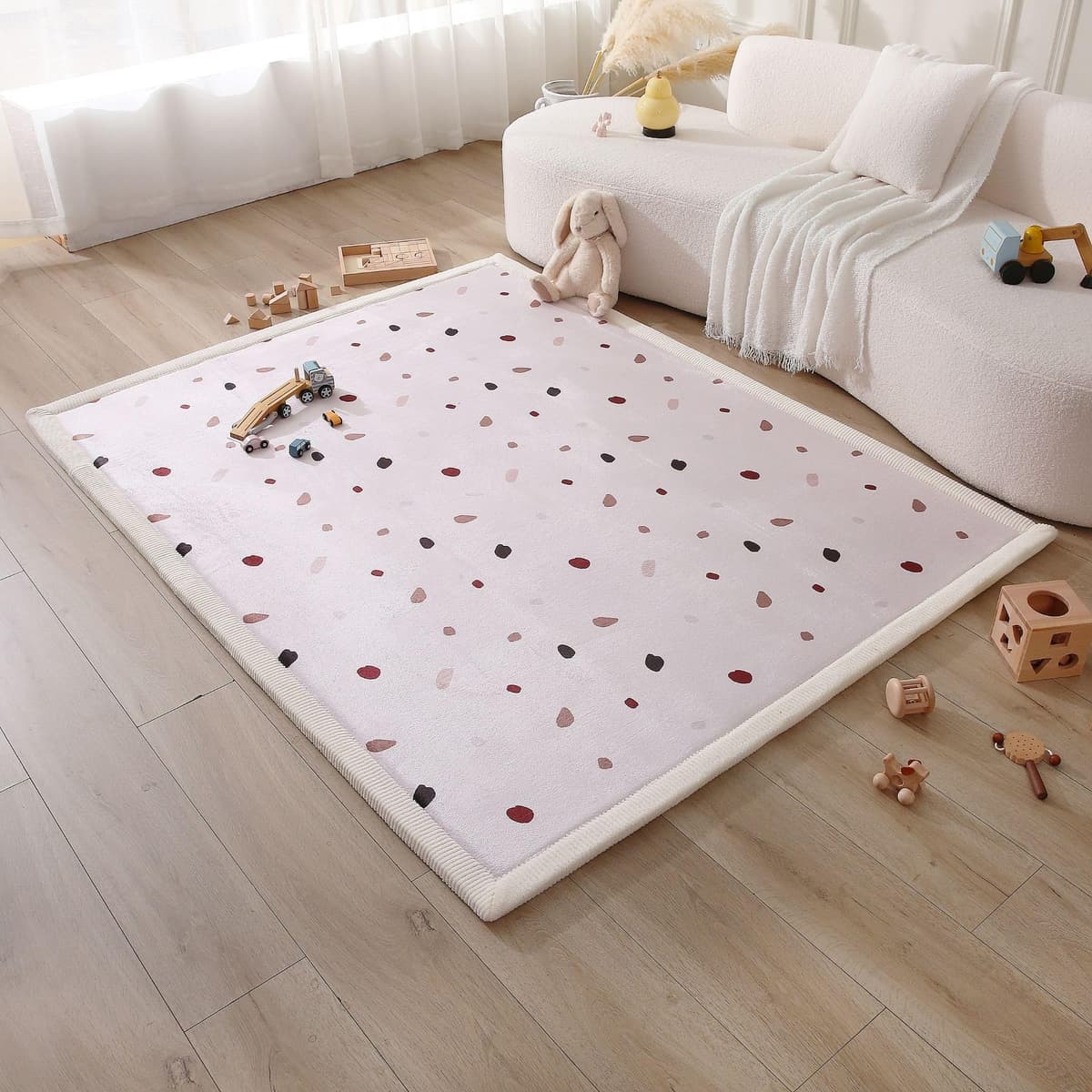 Hakuna Matte Colchoneta Manta Juegos Bebe 200x150x2,5cm, Confeti – Tapete Infantil con Memory Foam Manta de Juegos Bebe Antideslizante, Tatami Bebe, Suelos Infantiles