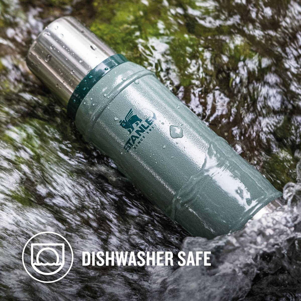 Stanley 1913 Classic Legendary Thermal Flask 0.75L - Keeps Hot Or Cold for 20 Hours - BPA-Free Insulated Bottle - Stainless Steel Coffee Flask - Leakproof - Dishwasher Safe - Green — view 7