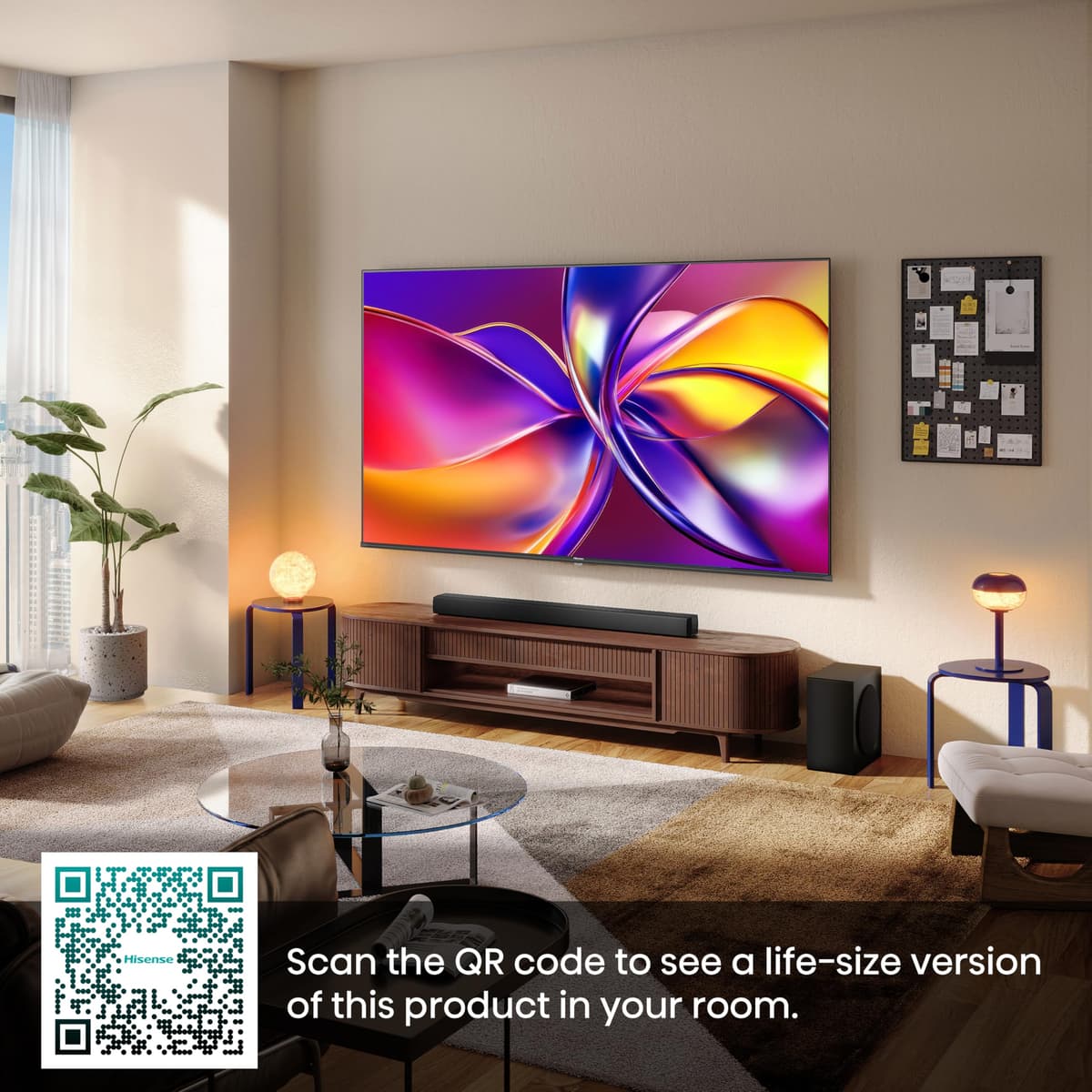 Hisense 43" 43E78QTUK QLED Smart AI TV - 4K Direct Lit Viewing, Quantum Dot Colour, Hi-View AI Engine, Dolby Vision, Dolby Atmos with Freely, Disney +, YouTube, Netflix — view 3