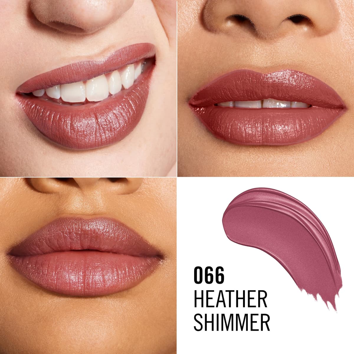 Rimmel Lasting Finish Lipstick 066 Heather Shimmer, Creamy Satin Finish, Long Lasting 8 HR Wear, Comfortable Formula, Rich Pigment — view 2