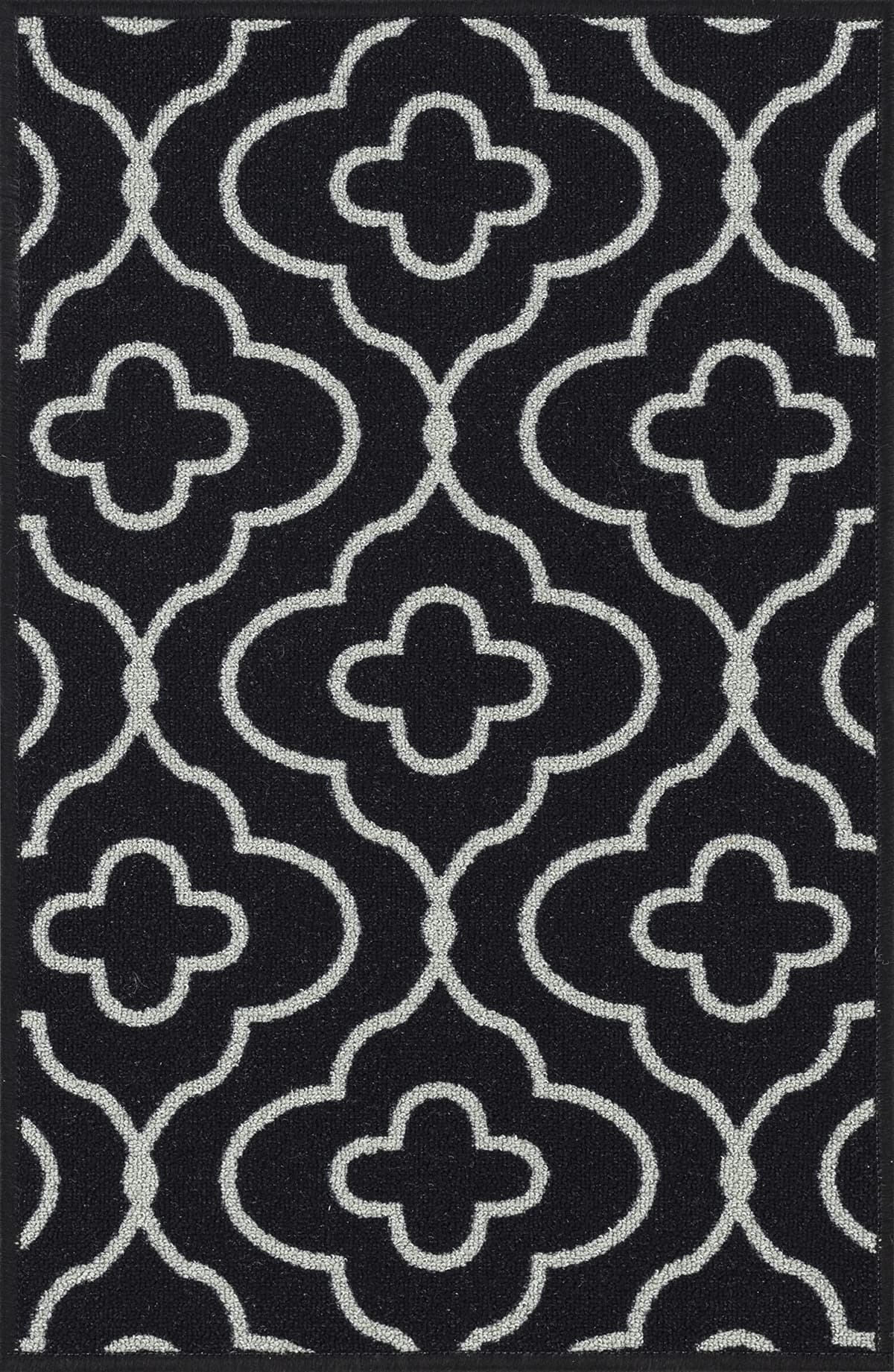 Serdim Rugs Washable Door Mat Kitchen Mats Non Slip Quatrefoil Design Hall Runner- Indoor Door Mat - Hallway-Passage Corridor Doormats - Floor Mat — view 3