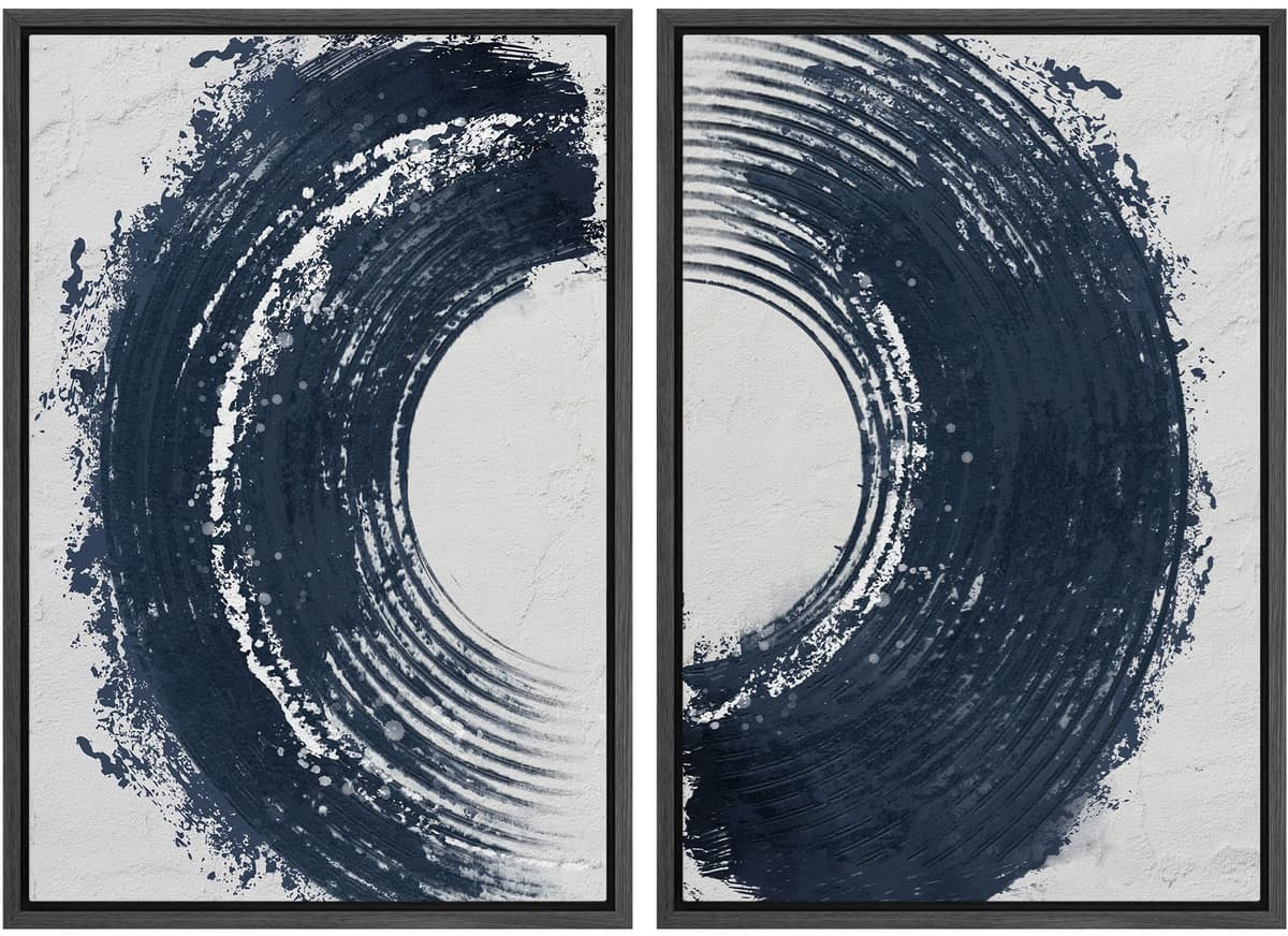 SIGNWIN Framed Canvas Print Wall Art Abstract Wave Pattern Modern Art Minimalist Neutral Decor for Living Room, Bedroom, Office - 16"x24"x2 Natural — view 121