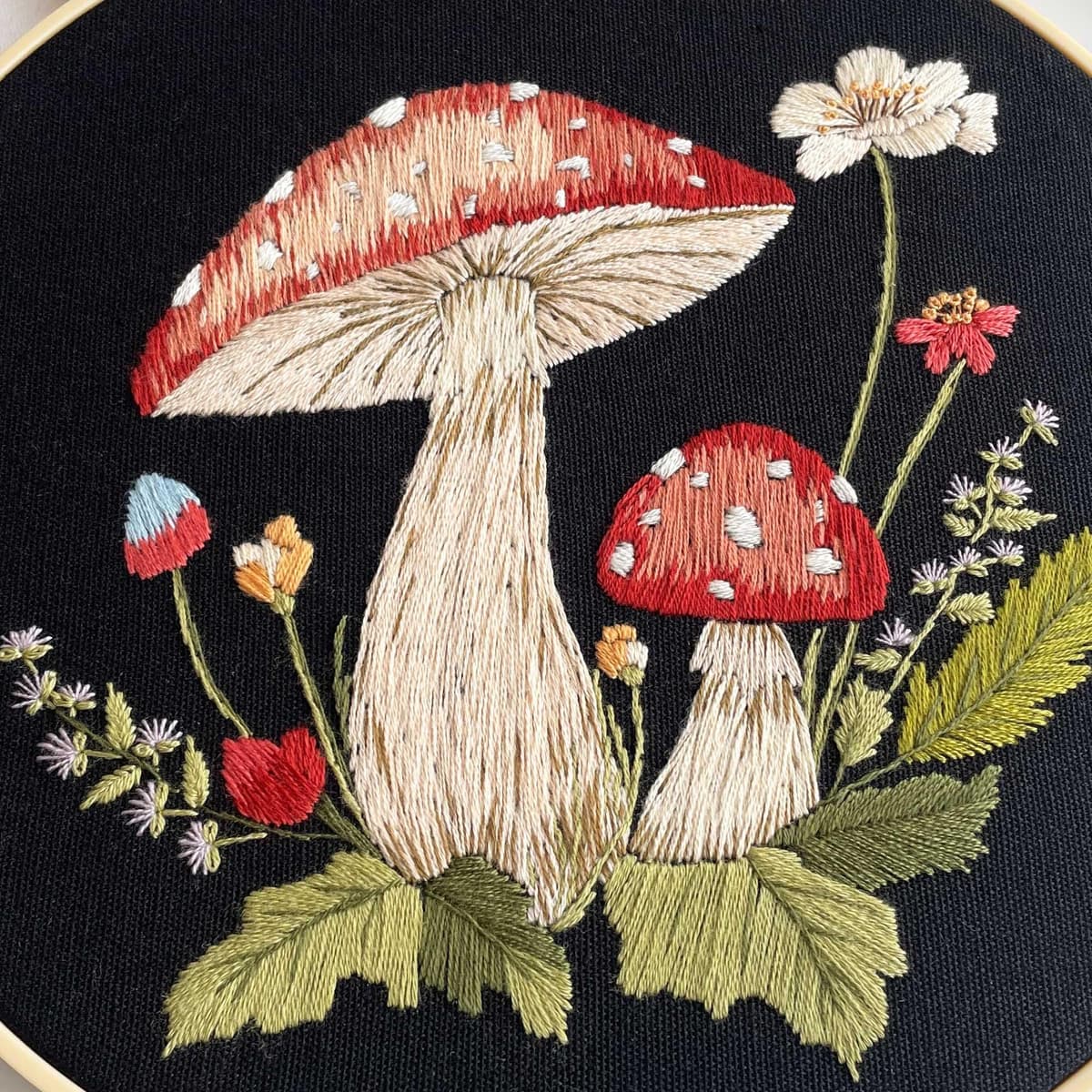 Myfelicity 3 Sets Mushroom Embroidery kit, Adult Beginner DIY Needle kit,Art Craft Handy Sewing Set — view 5