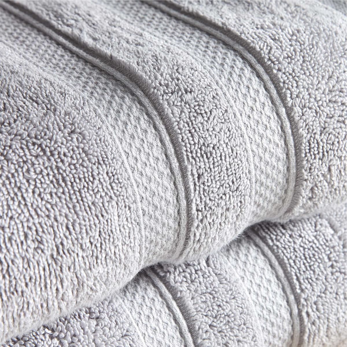Christy Chroma Grey Towel Set | Set of 6 | 2 Bath 2 Hand 2 Face | Highly Absorbent Heavyweight 675GSM | Bold and Bright | Soft Smooth Shower Towels | 100% Cotton | Sustainably Made | Dove Grey — view 3