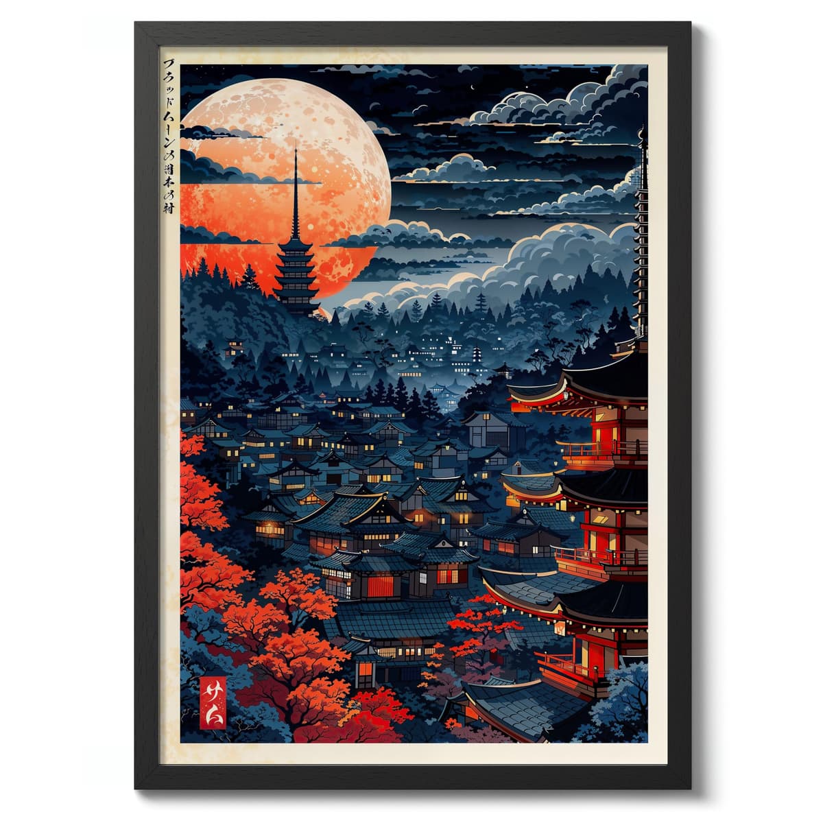 Tokyo Tea House Anime Woodblock Poster Modern Ukiyo-E, Japanese Cartoon Illustration Print, Archival Matte, A4 (Print Only) - 29.7x21cm — view 26