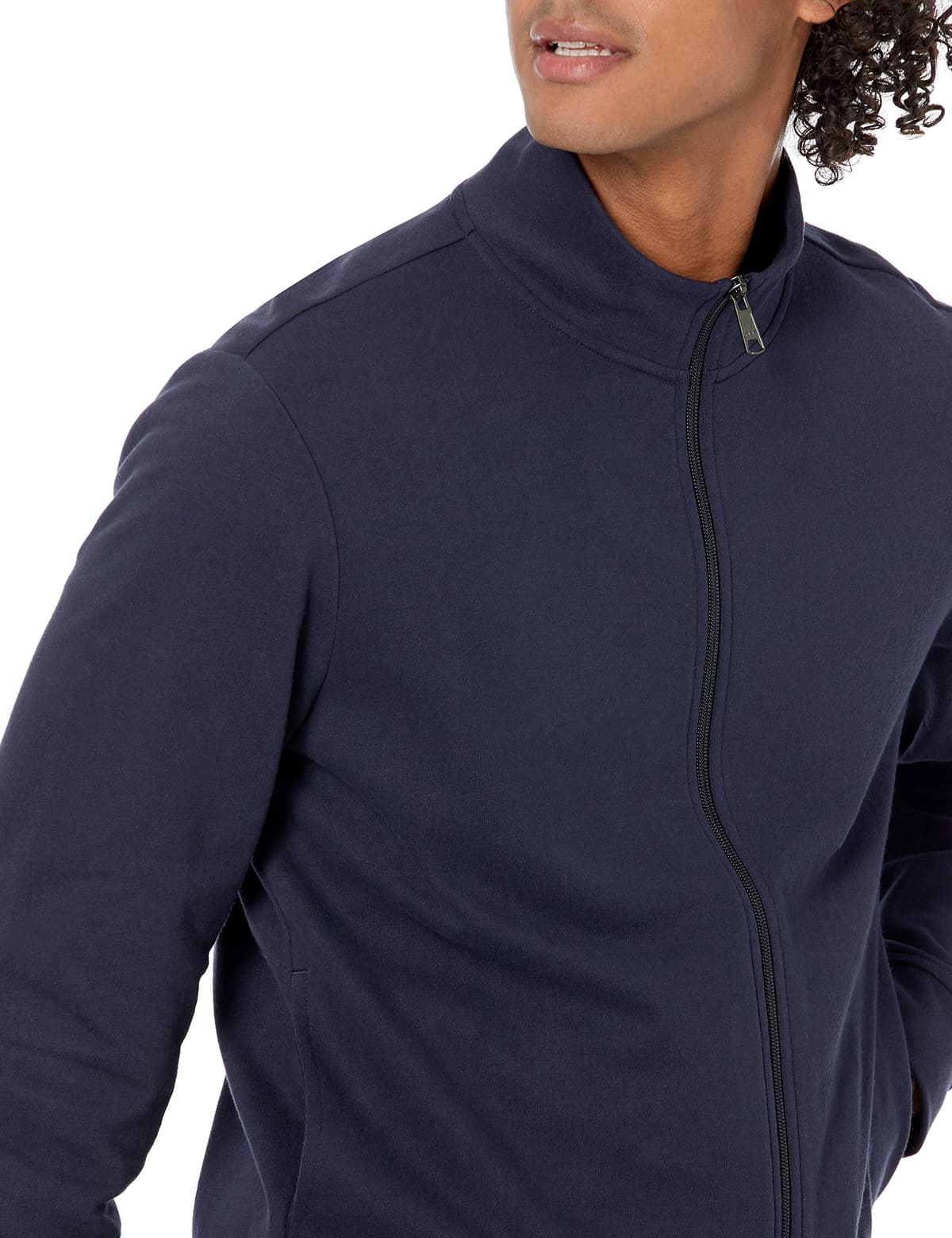 Amazon Essentials Sudadera Ligera de Felpa con Cremallera Completa y Cuello Perkins Hombre — view 3