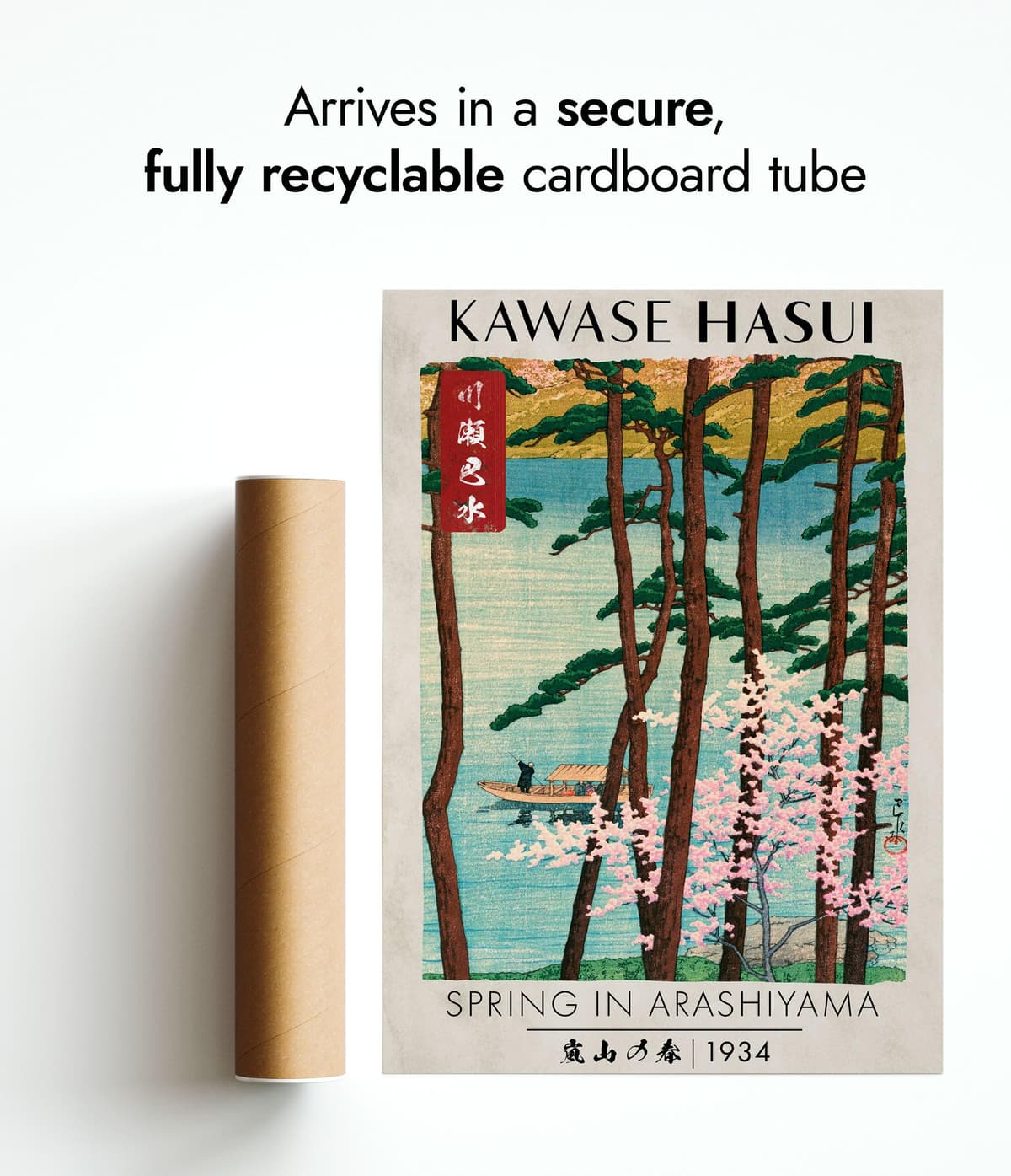 Spring In Arashiyama Japanese Woodblock Print, Modern Poster Japan Wall Art Exhibition Ukiyo-E Home Decor, Archival Matte, A4 (Print Only) - 29.7x21cm — view 6