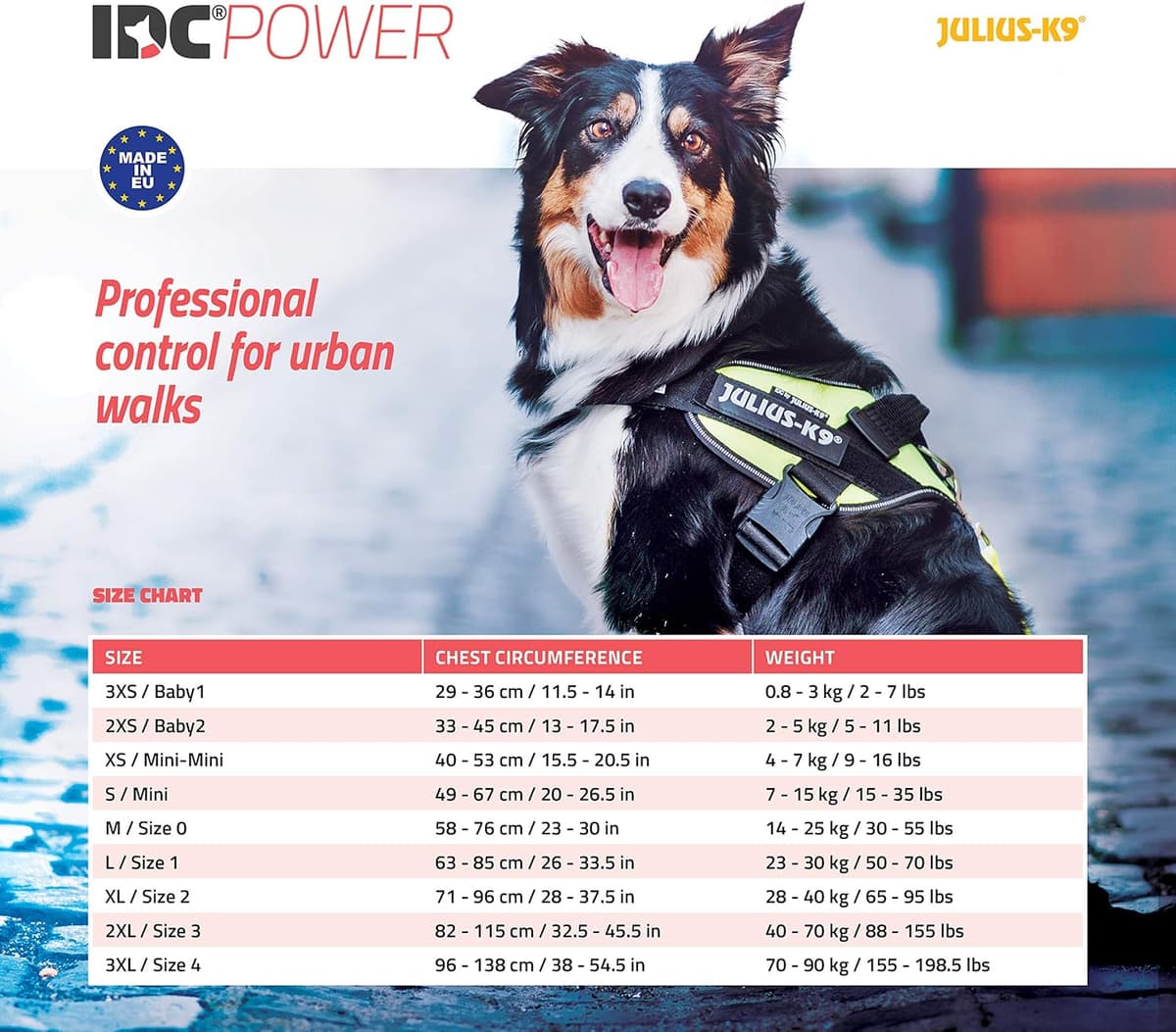 Julius-K9, 16IDC-DPN-M, IDC Powerharness, dog harness, Size: Mini, Dark Pink — view 4