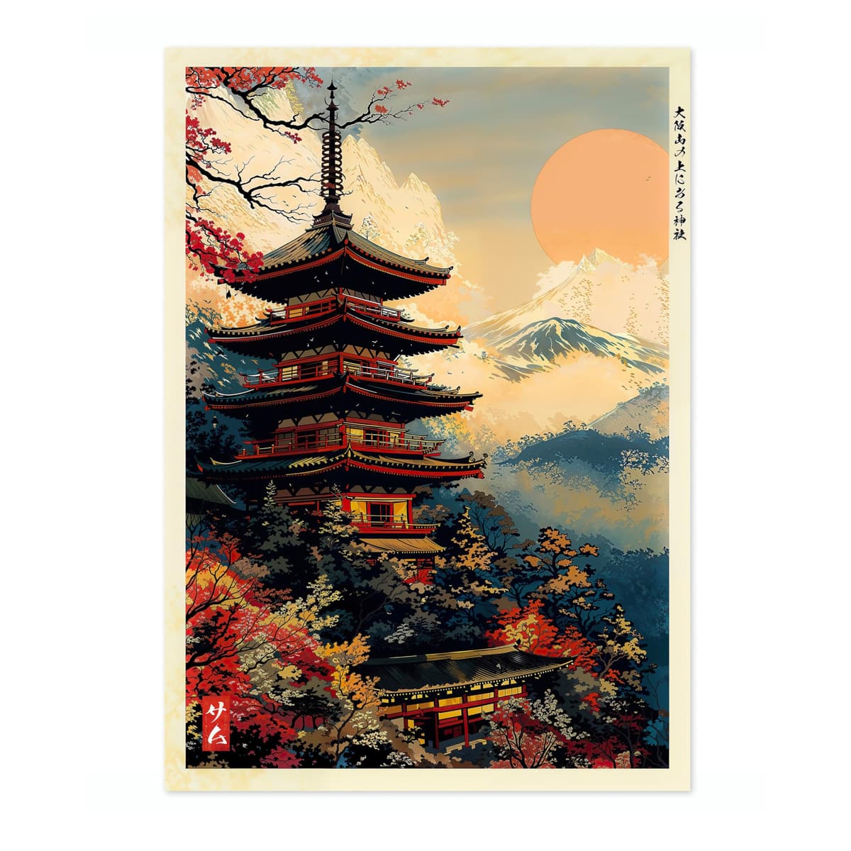 Tokyo Tea House Anime Woodblock Poster Modern Ukiyo-E, Japanese Cartoon Illustration Print, Archival Matte, A4 (Print Only) - 29.7x21cm — view 18