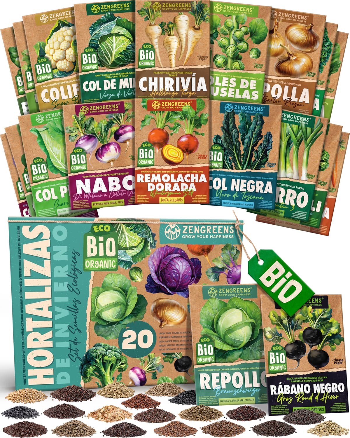 ZenGreens® - Set de semillas de hierbas medicinales y para infusiones eco - 10 variedades para cultivar fácilmente en el jardín, balcón o parterre elevado - Sementes verduras — view 37
