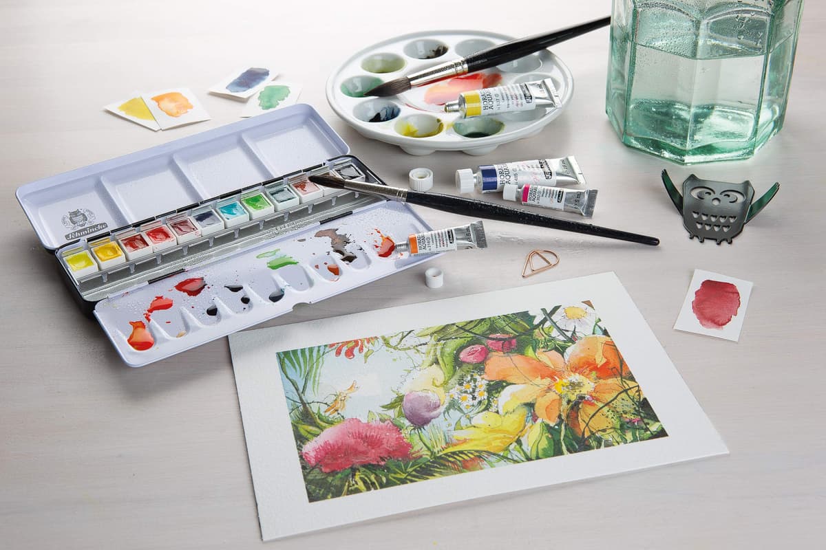 Schmincke - HORADAM® AQUARELL - acuarelas para artistas, 492 azul de Prusia, 14 492 044, 1/2 godet — view 3