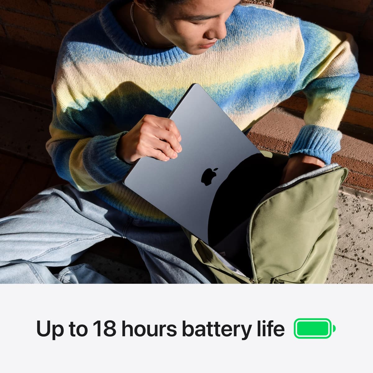 Apple 2024 MacBook Air 13-inch Laptop with M3 chip: 13.6-inch Liquid Retina Display, 16GB Unified Memory, 512GB SSD Storage, Backlit Keyboard, 1080p FaceTime HD Camera, Touch ID; Silver — view 5