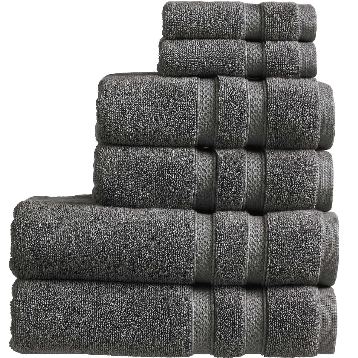 Christy Chroma Bath Towels | Set of 2 | Highly Absorbent Heavyweight 675GSM | Bold and Bright | Soft Velvety Smooth Bathroom Shower Towels | 100% Cotton | Sustainably Made | Ash Grey — view 108