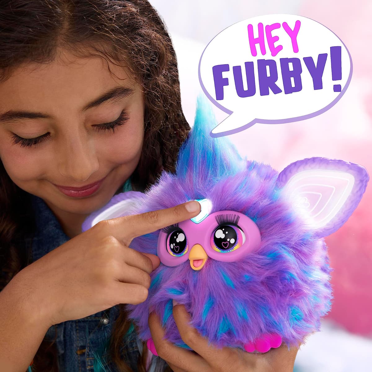 Furby Electronic Plush Toy with Sounds for Kids, Plush Toys, Interactive Talking Furby Collectible, 15 cm/6 inch, Soft to the Touch, Purple — view 3