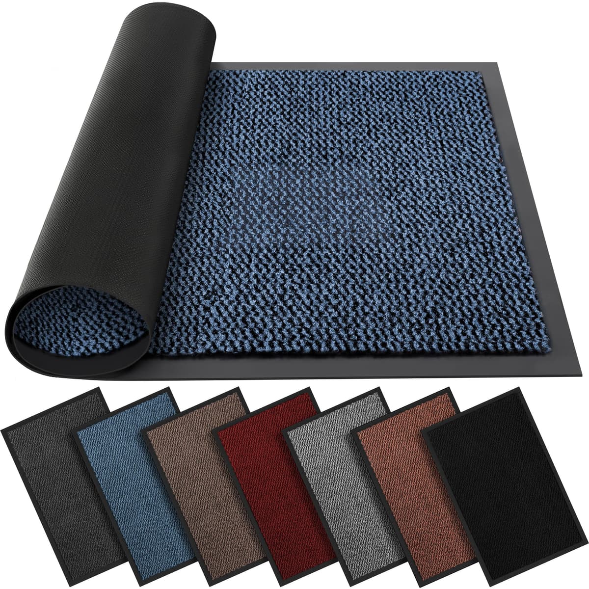 BLADO Washable Door Mats Indoor & Outdoor - Non-Slippery Heavy Duty - Stylish & Large Rubber - Perfect Dust Grabbing Doormats (Anthracite, 40cm x 60cm) — view 15