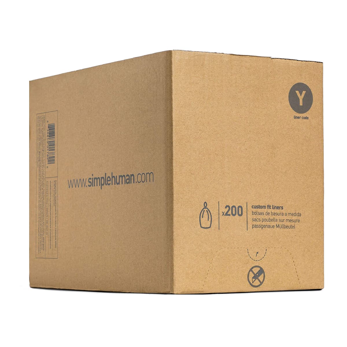 simplehuman CW0408 3 x paquete de 20 bolsas de basura a medida (60 bolsas), código V, plástico blanco — view 16