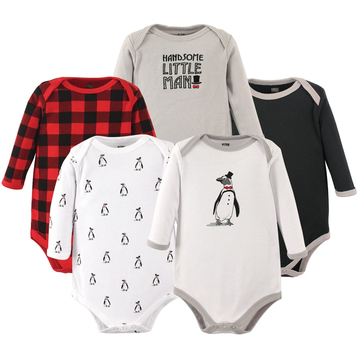 Hudson Baby unisex-baby Cotton Long-sleeve Bodysuits, Heather Gray, 3-6 Months — view 6