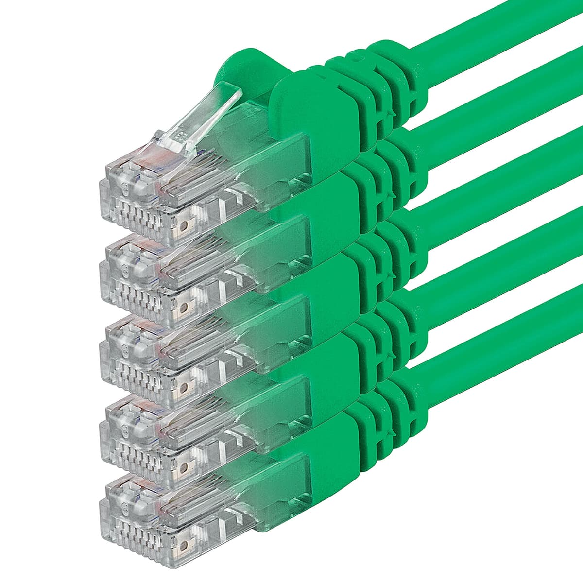 1aTTack.de 0.25m - black - 10 pieces - (PACK) - CAT.6 CAT6 Ethernet LAN network cable 1000 Mbit/s patch cable — view 50