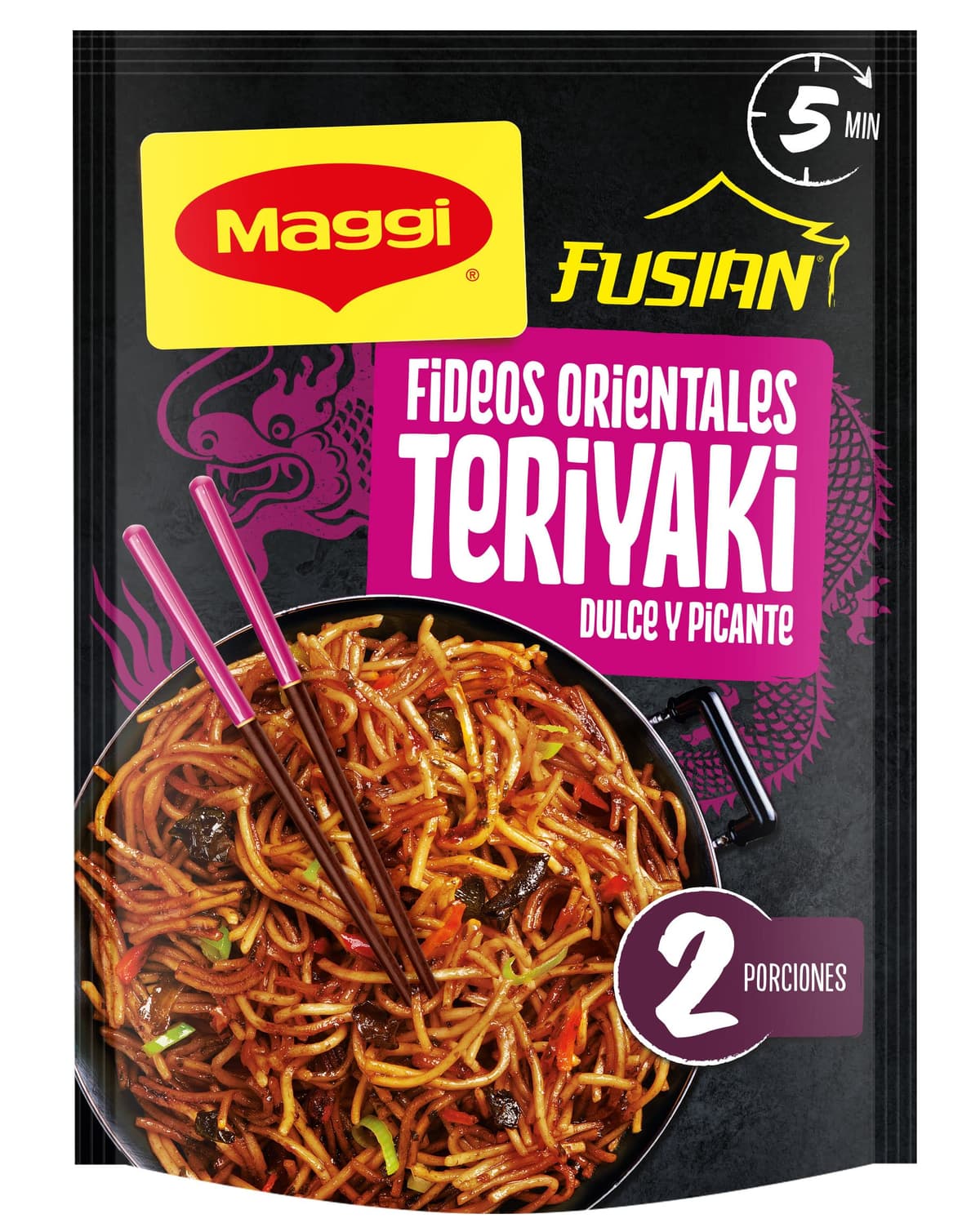 Maggi Fusian Fideos Orientales Teriyaki, 130 g, pack 12 — view 3