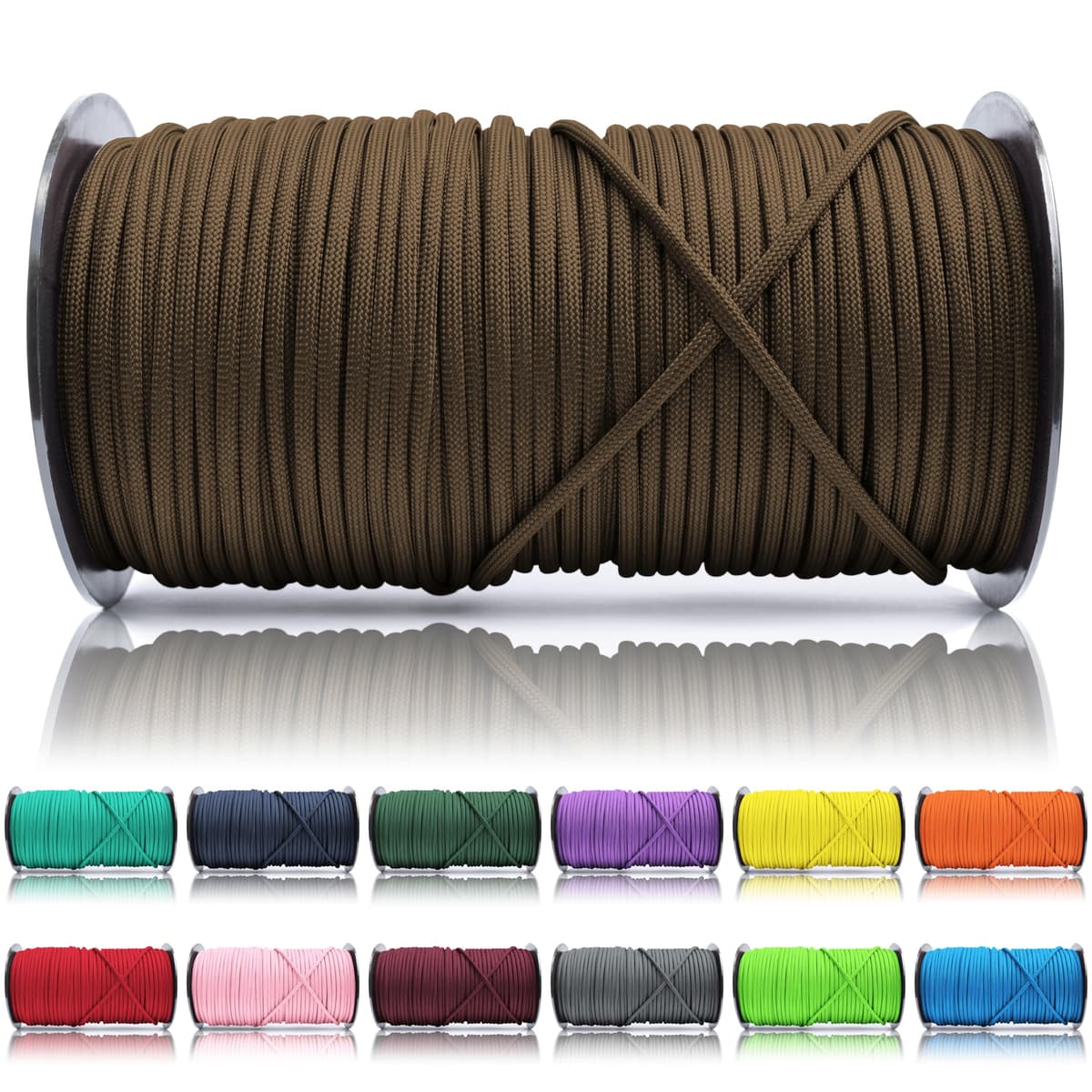 Ganzoo Paracord 550, Cuerda de 4 mm, 30 Metros, Poliéster, Tipo 3-7 Hilos Interiores, Correa de Perro Collar Pulsera, Camping Supervivencia y Cuerda Multiusos, Verde Oscuro — view 11