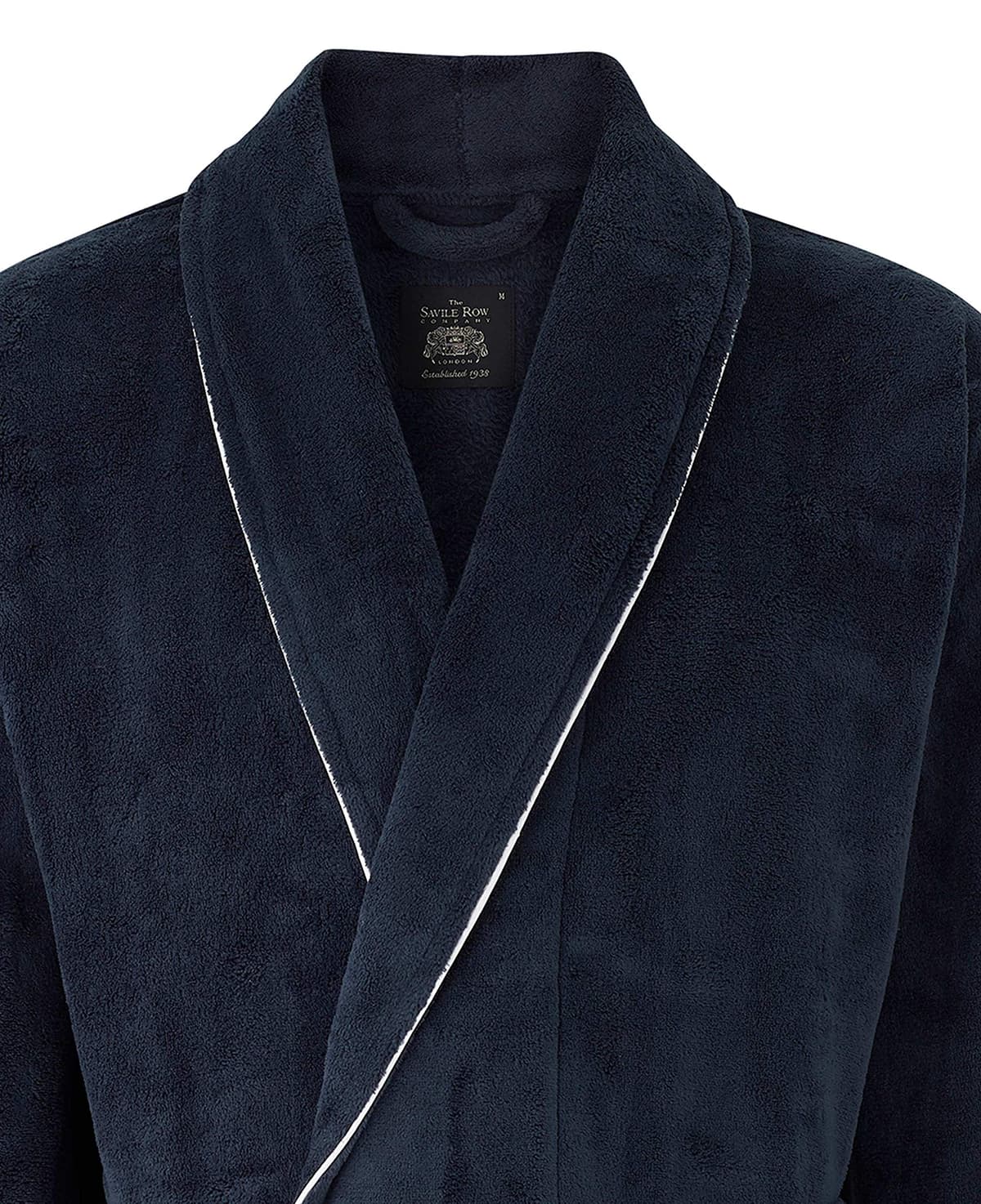 THE SAVILE ROW COMPANY LONDON Men's Lightweight Super Soft Warm Fleece Dressing Gown — view 2