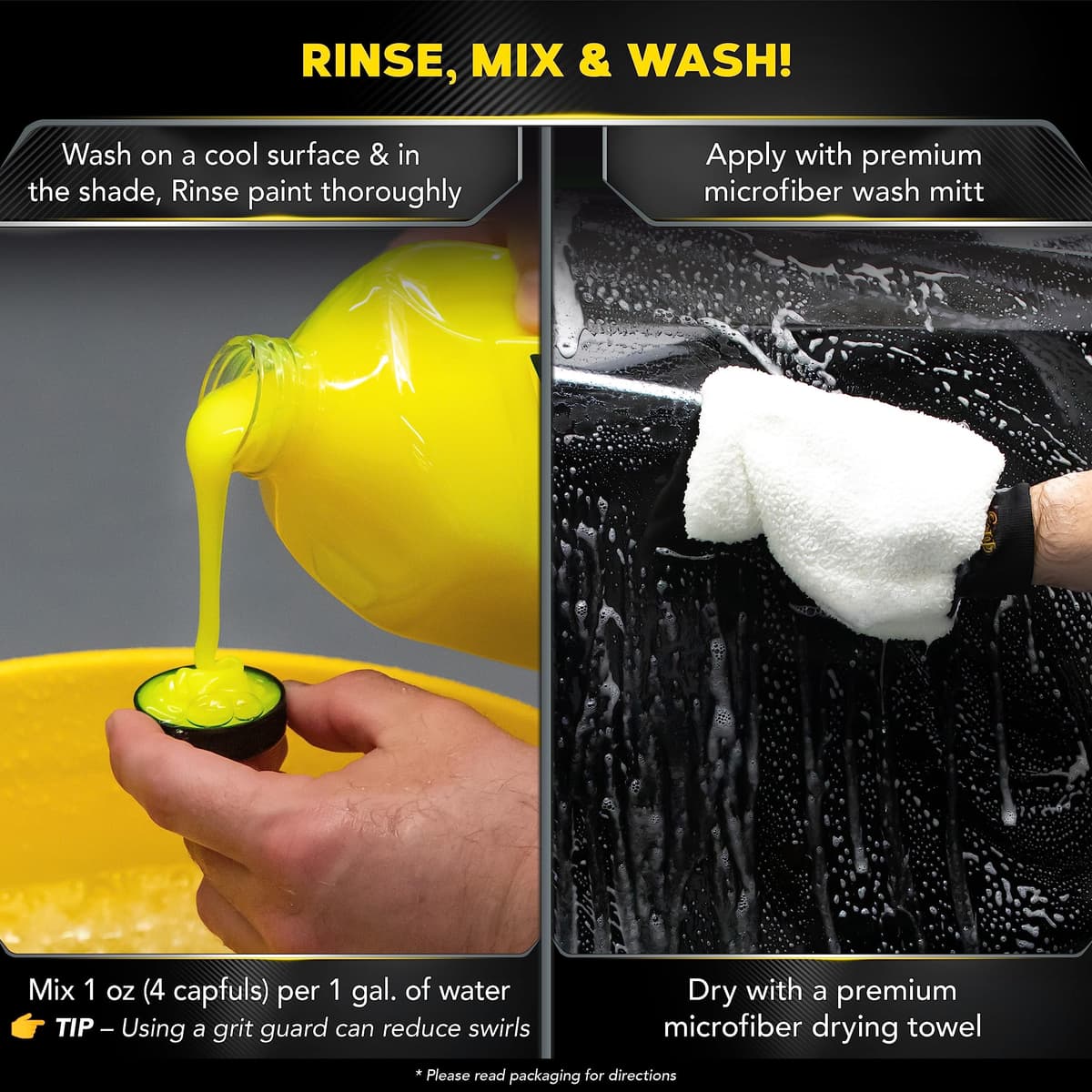 Meguiar's Ultimate Car Wash & Wax 1.4L, Shampoo that Leaves a Deep, Glossy, Just-Waxed Shine - G17748EU — view 4