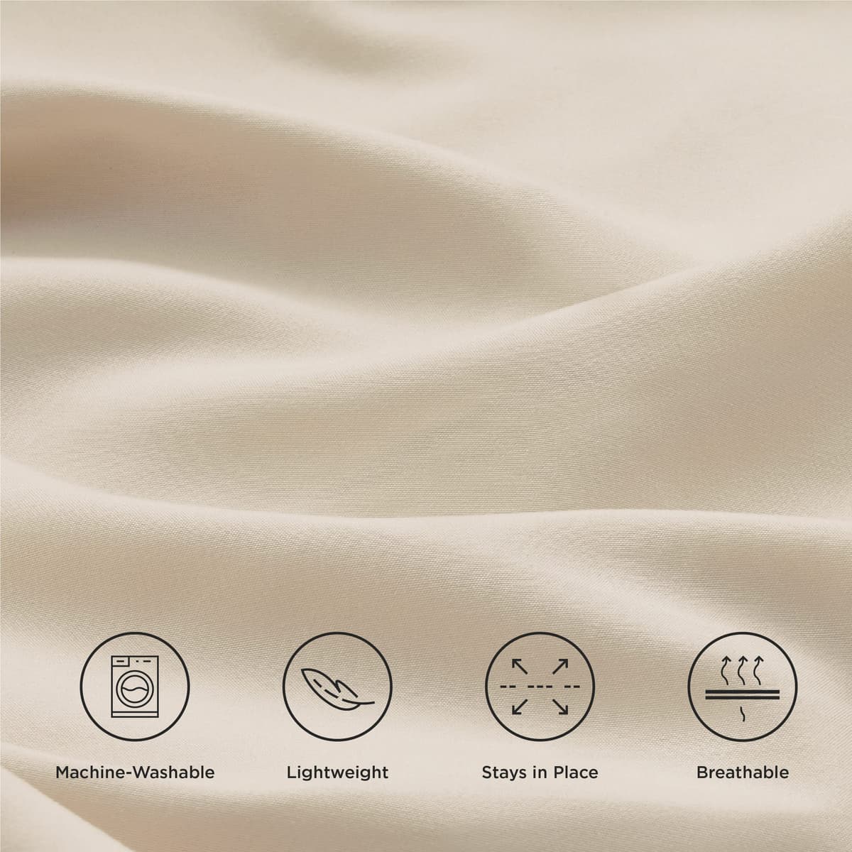 Bedsure Small Double Fitted Sheet - Bed Sheets Extra Deep Pocket 16 Inches (40 cm), Soft Brushed Polyester Microfiber Material for 3/4 Bed, Beige, 122x190cm — view 3
