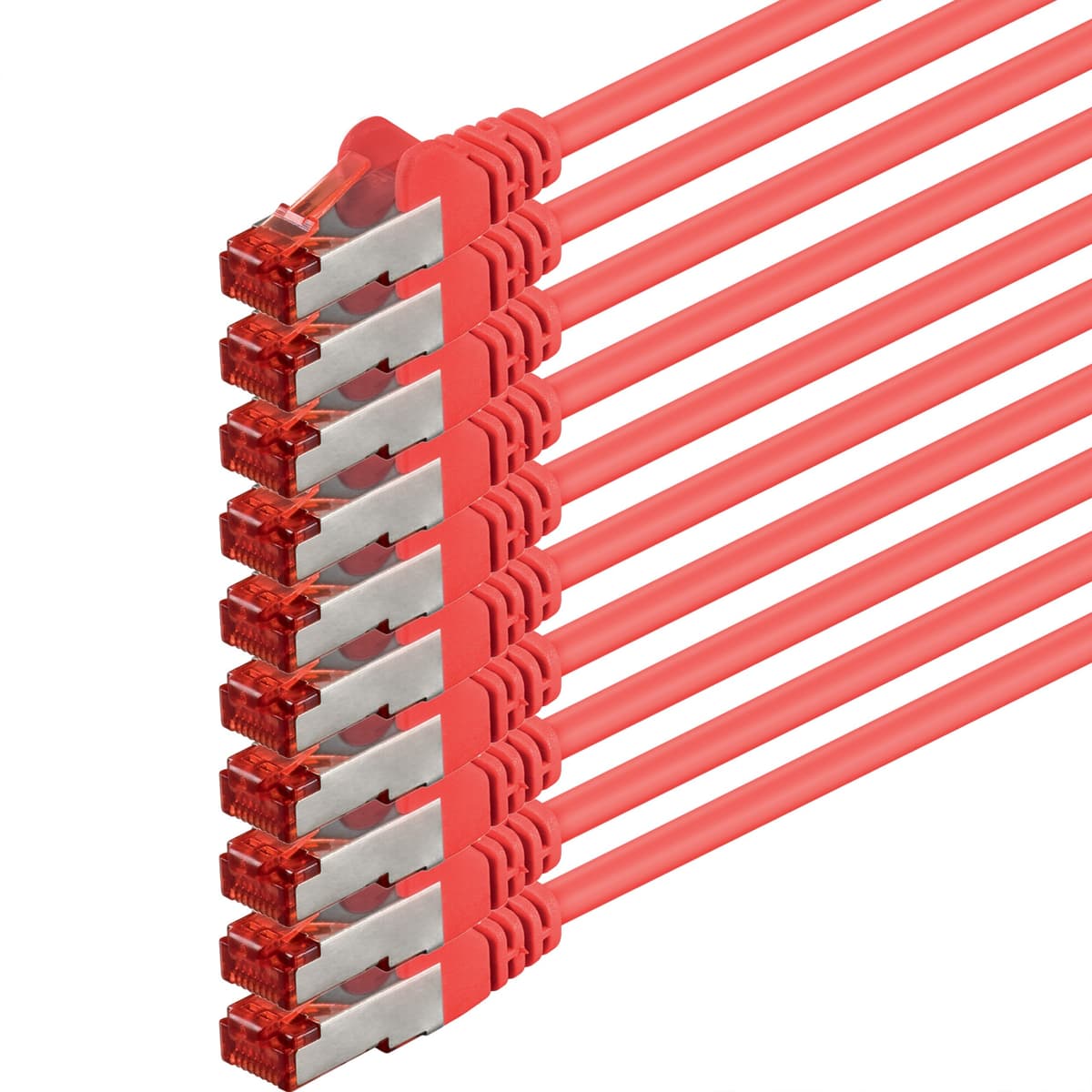 1aTTack - Cable de red SFTP PIMF con 2 conectores RJ45 de doble apantallamiento CAT 6 0 amarillo - 10 unidades 0,5m — view 187