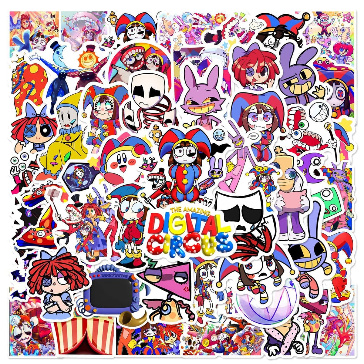 60Pcs TADC Stickers | Waterproof Cartoon Vinyl Decals for Laptop, Water Bottle, Journal, Phone Case, Scrapbook, Skateboard