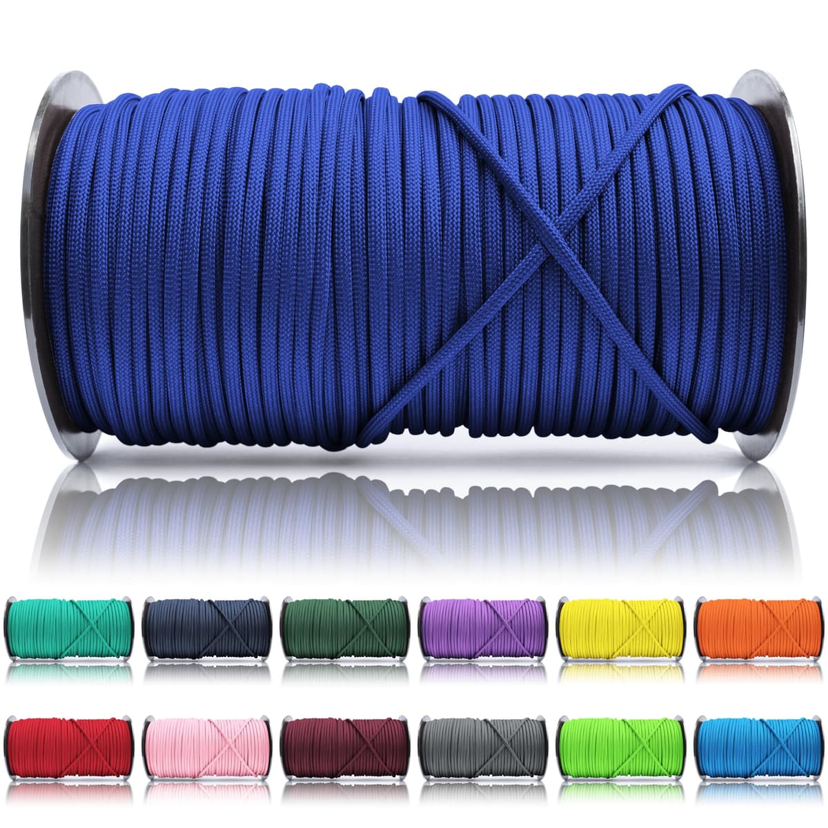 Ganzoo Paracord 550, Cuerda de 4 mm, 30 Metros, Poliéster, Tipo 3-7 Hilos Interiores, Correa de Perro Collar Pulsera, Camping Supervivencia y Cuerda Multiusos, Verde Oscuro — view 93