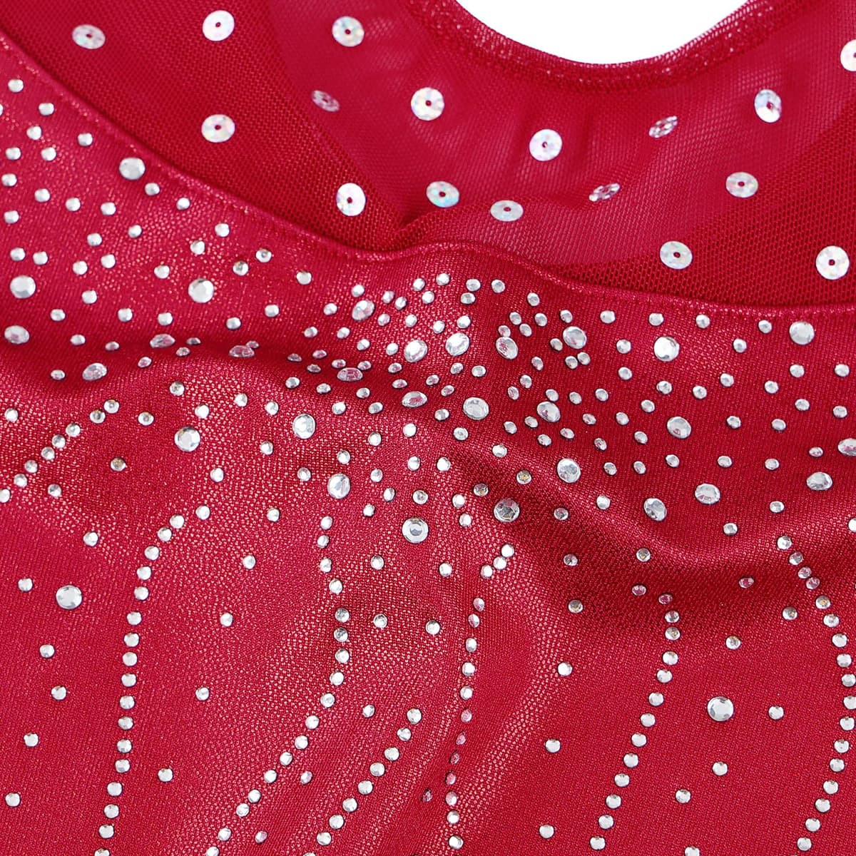 Niña Maillots de Gimnasia Mangas Largas con Lentejuelas en Tul — view 5