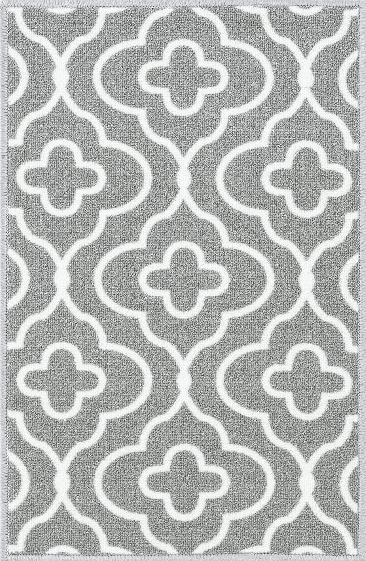 Serdim Rugs Washable Door Mat Kitchen Mats Non Slip Quatrefoil Design Hall Runner- Indoor Door Mat - Hallway-Passage Corridor Doormats - Floor Mat — view 3