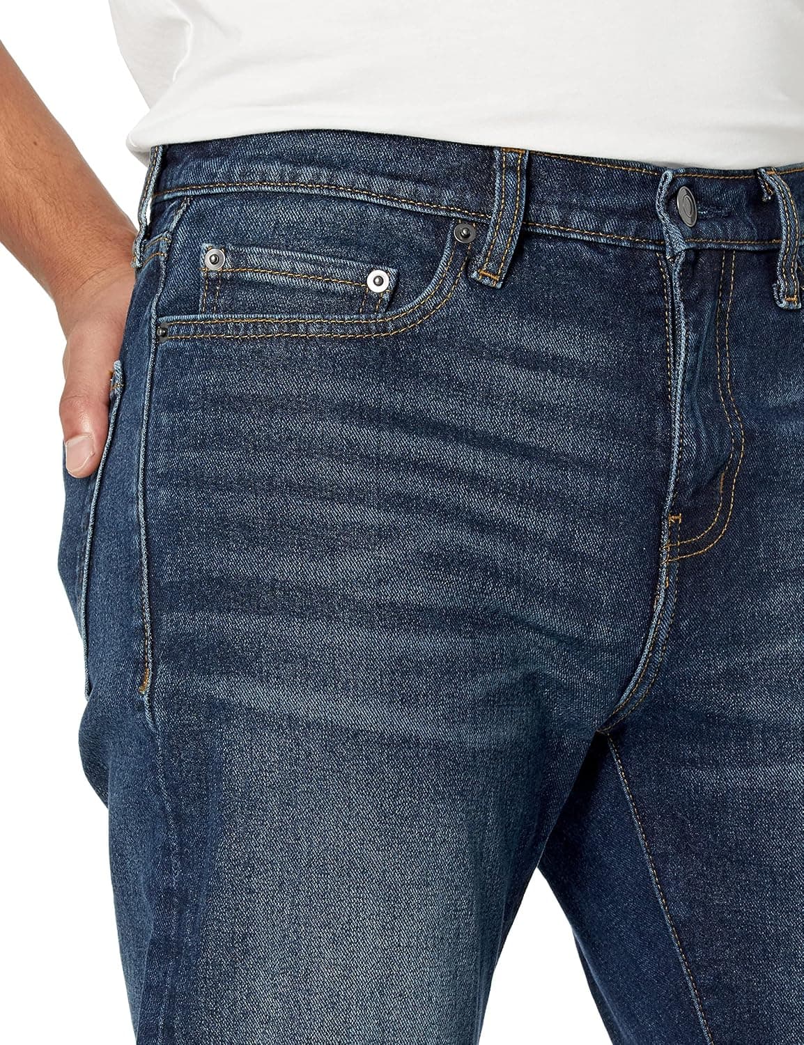 Amazon Essentials Men's Straight-Fit Bootcut Jeans - Discontinued Colours 33W / 30L Dark Wash — view 2