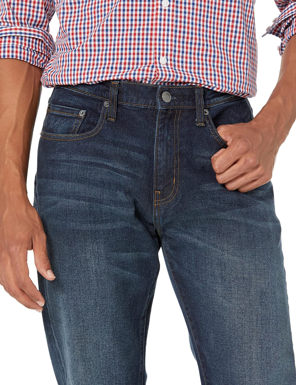 Amazon Essentials Hombre Vaqueros Elásticos de Corte Deportivo - Colores interrumpidos — view 3