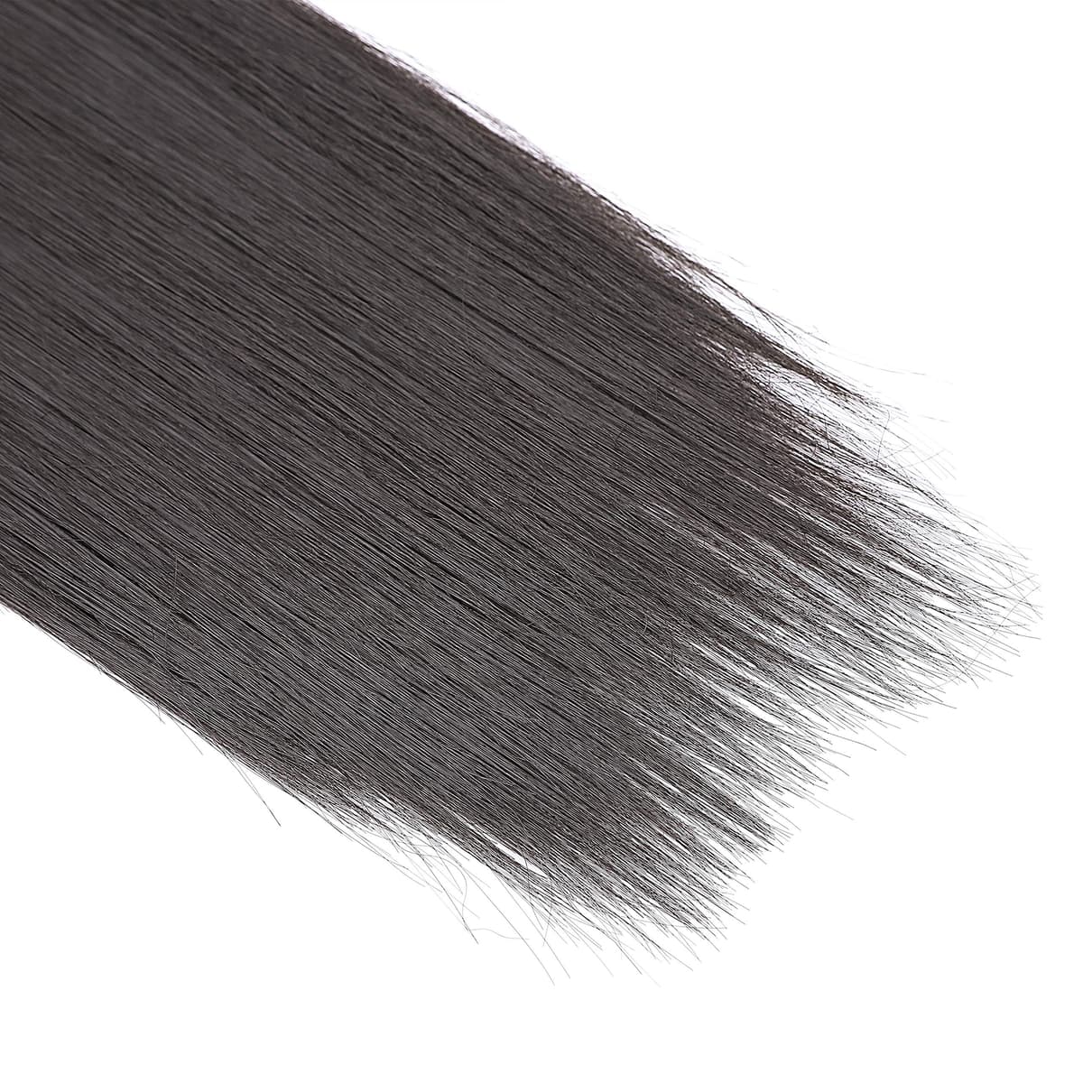 32"(81cm) SEGO Coleta Postiza Larga Pelo Sintético Se Ve Natural [Castaño Oscuro] Extensiones de Cabello Clip Cola Lisa Ponytail Extension (140g) — view 6