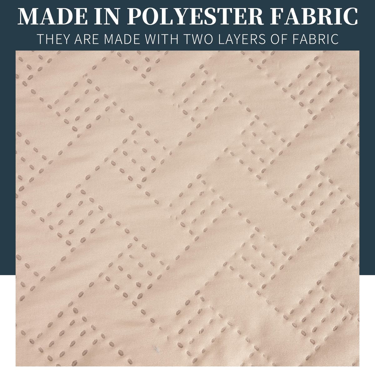 Colcha Boutis para Primavera y Verano Bicolor Reversible Liso de Color Beig + 2 Funda Cojin 50x70 cm - Colcha Ligera Fina Entretiempo (Cama 135, 220x260cm) — view 4