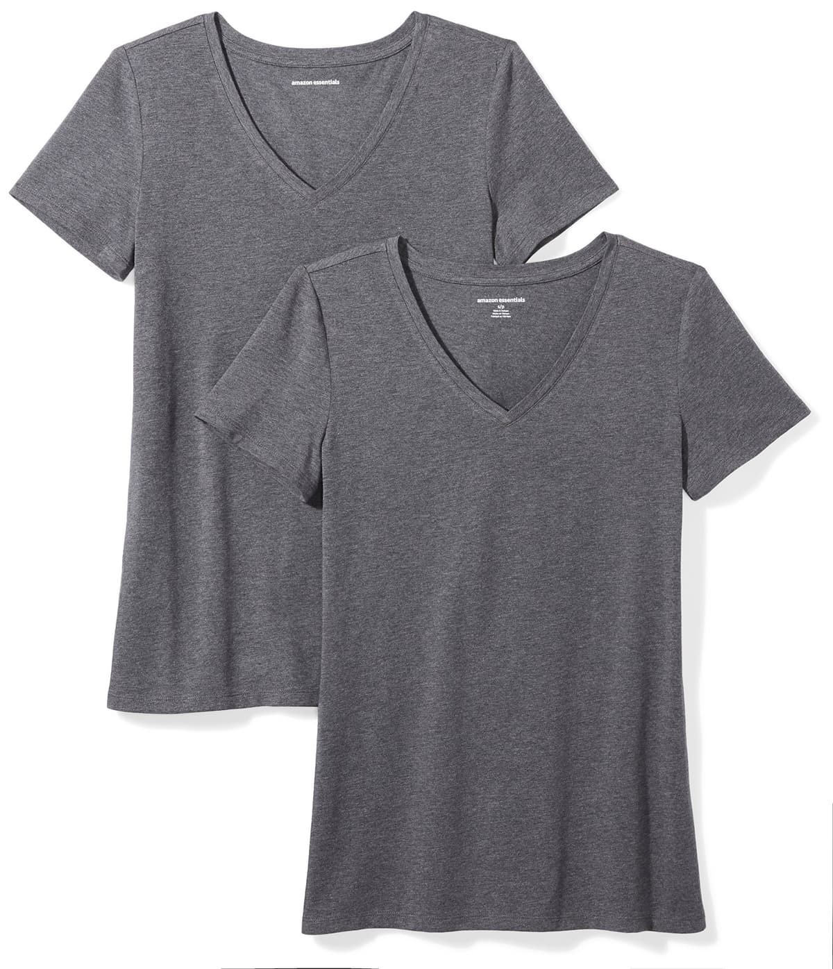 Amazon Essentials Camiseta de Manga Corta y Corte Estándar (Opciones de Cuello Redondo y Cuello en V) Mujer, Paquetes Múltiples — view 25