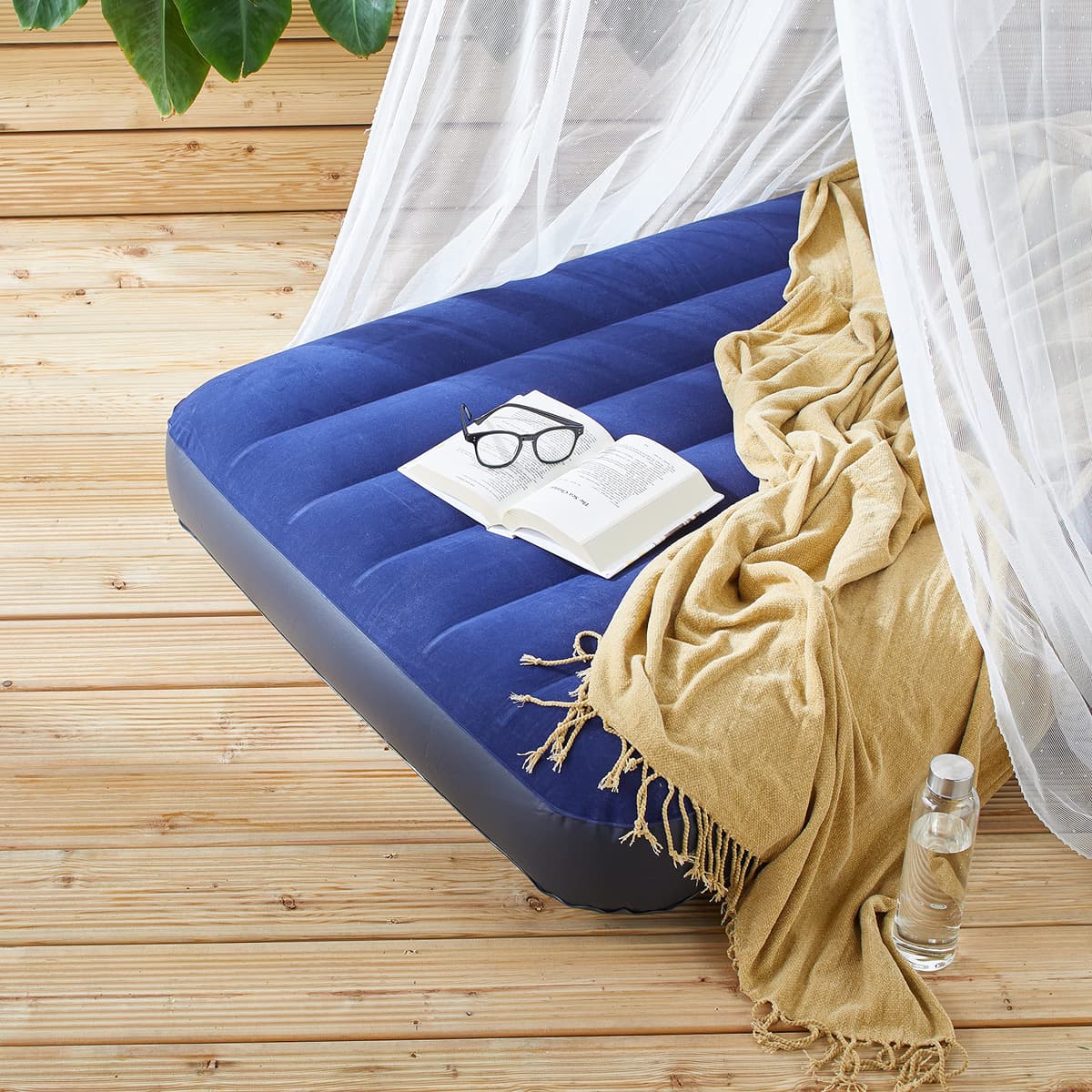 Intex Colchón hinchable Dura-Beam, Cama de aire inflable para camping Color Azul, acampada — view 11