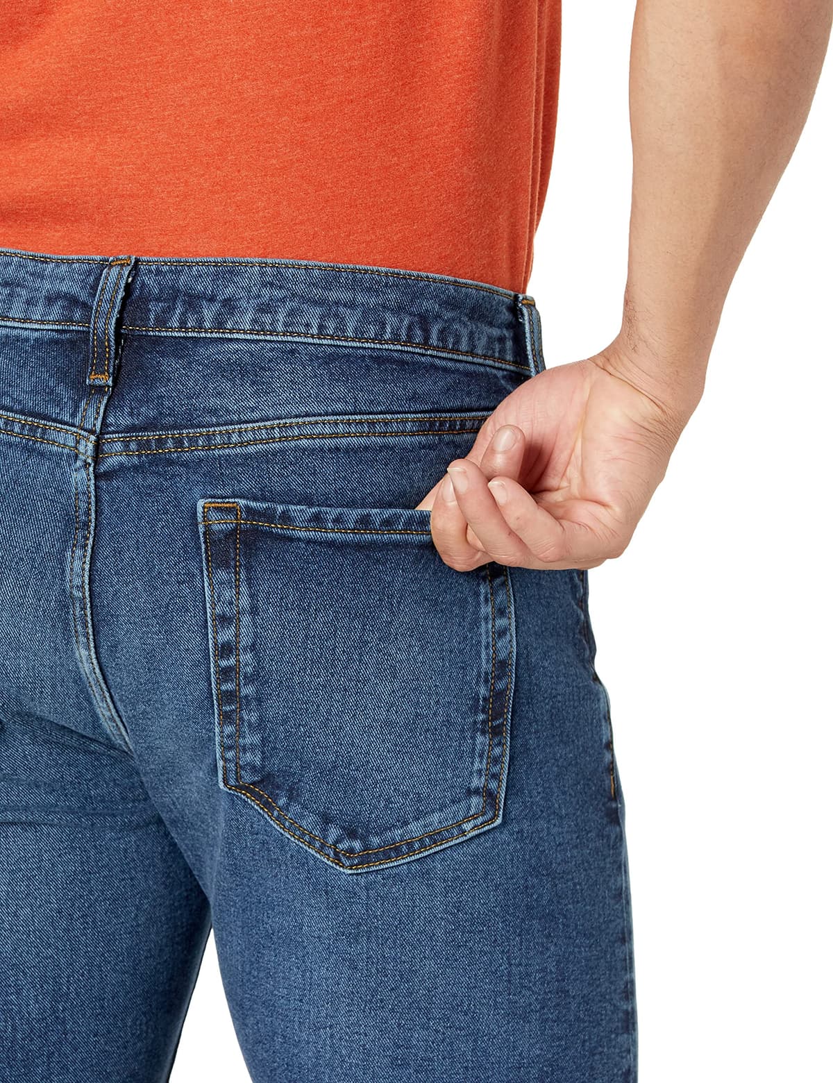 Amazon Essentials Hombre Vaqueros Ajustados - Colores interrumpidos — view 4