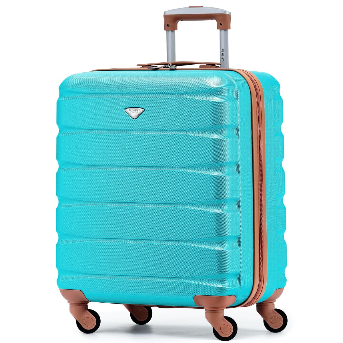 Flight Knight 56x45x25 EasyJet Cabin Bag, Jet2, British Airways Suitcase - Lightweight Small Durable 4-Wheel Cabin Case, Maximum Carry-On Size, ABS Hard Shell, 10kg Hand Luggage Bag- 56 x 45 x 25