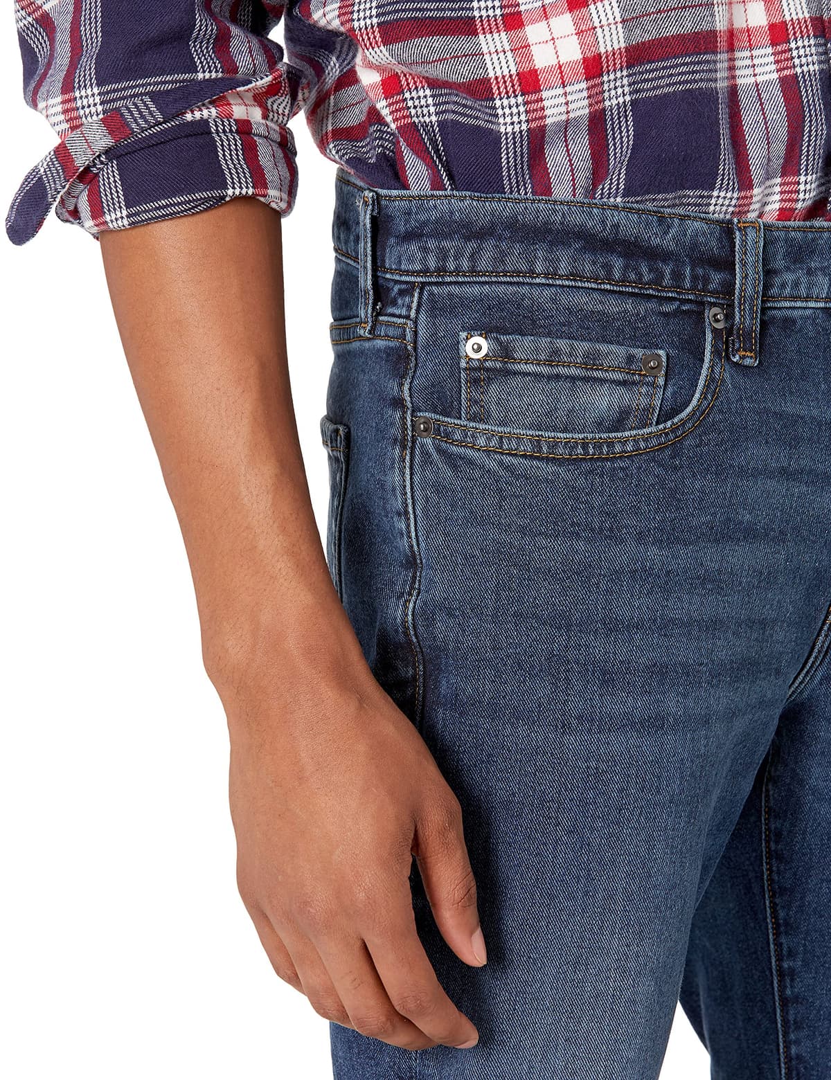 Amazon Essentials Hombre Vaqueros Ajustados - Colores interrumpidos — view 4