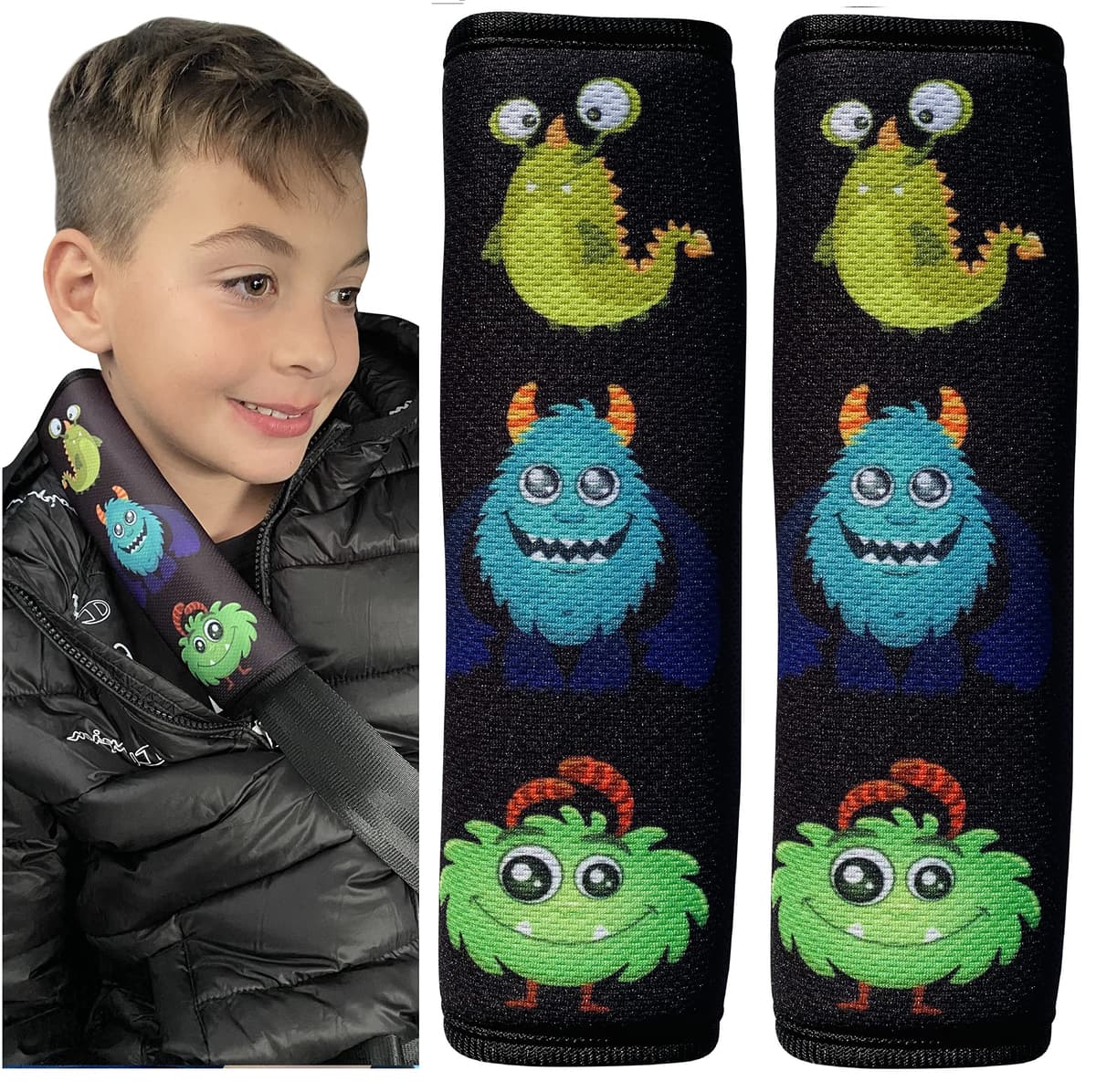 HECKBO 1x Kids Car Seat Belt Pads Seat Belt Protectors - Cars - Seat Belt Pads for Kids and Babies- Ideal for any Seat Belt Car Booster Seat Kids Bicycle — view 27