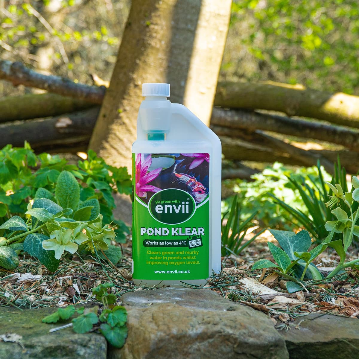 Envii Pond Klear - Natural Green Pond Water Treatment, Clears Green and Murky Water for Crystal Clear Healthy Water, Safe for all Fish and Wildlife -1L Treats 40,000 Litres — view 7