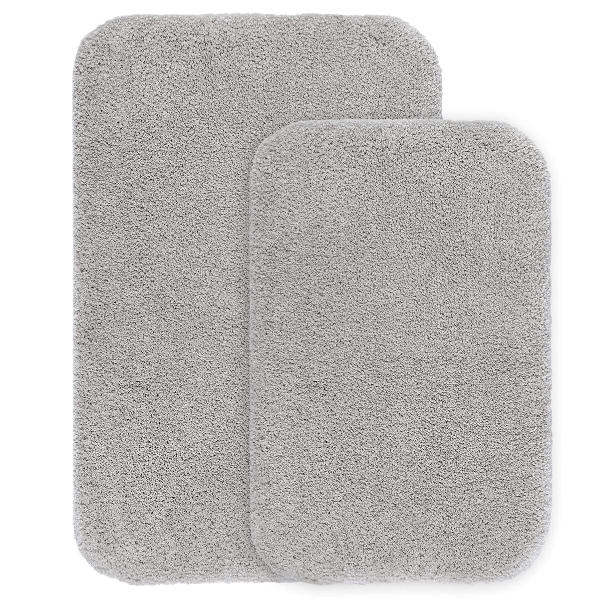 VANZAVANZU Alfombra de Ducha Antideslizante Espesa Absorbente Ultra Suave - Alfombrilla de Baño Mullido Microfibra, Lavable a Máquina - 40 x 60cm (Gris Claro) — view 12