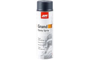 APP Epoxy Grund Imprimación Spray Epoxi | Imprimación Pintura Antióxido por Metal | Protección contra la corrosión | Gris oscuro | 500 ml